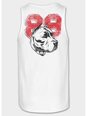 PITBULL PITBULL Tank top Slim Fit Dog 89 S Biały Regular Fit