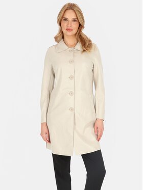 Perso Perso Płaszcz przejściowy BLE252675F Szary Regular Fit