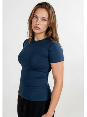 DKaren Sport DKaren Sport Bluzka DK31 Krótki Granatowy Classic Fit