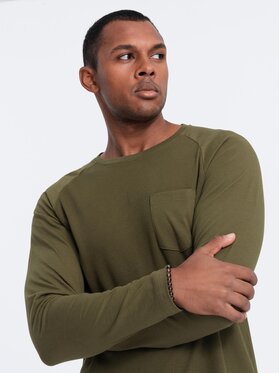 Ombre Ombre Longsleeve OM-LSCL-0109 Khaki Regular Fit