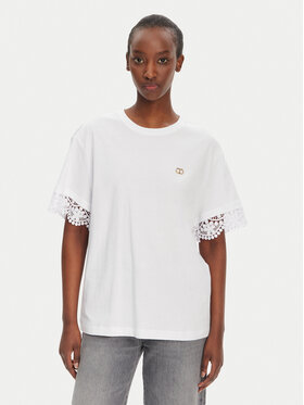 TWINSET TWINSET T-särk 251TT2410 Valge Relaxed Fit
