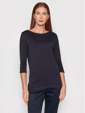 Tommy Hilfiger Tommy Hilfiger Blúzka WW0WW31669 Tmavomodrá Slim Fit