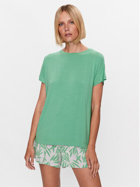 Femilet by Chantelle Femilet by Chantelle Cămașă pijama Kate FN8350 Verde Regular Fit