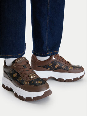 Guess Guess Sneakersy FLFBRT PEL12 Brązowy