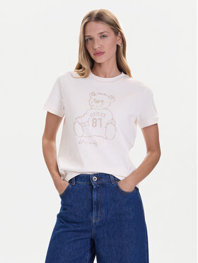Guess Guess T-Shirt V5BI16 K8FQ4 Bílá Regular Fit