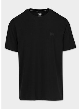 PITBULL PITBULL Koszulka techniczna Casual Sport SMALL LOGO Czarny Regular Fit