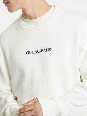 Guess Jeans Guess Jeans Sweter 168473 Biały Classic Fit