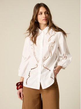 Oltre Oltre Koszula 5091R003170N011 Biały Regular Fit