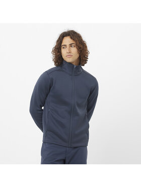 Salomon Salomon Bluza techniczna OUTLINE WARM FLEECE FZ M Granatowy Regular Fit
