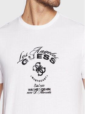 Guess T-shirt M3RI69 KBDK0 Bijela Slim Fit