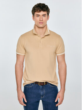 BIG STAR BIG STAR Polo WLADYM Beżowy Basic Fit