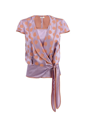 Potis & Verso Potis & Verso Bluzka Elle Fioletowy Regular Fit