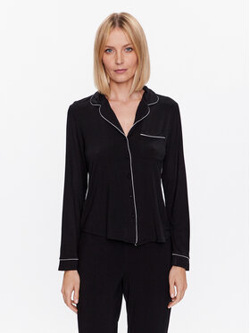 Hunkemöller Hunkemöller Сорочка-піжама Jacket 201739 Чорний Regular Fit