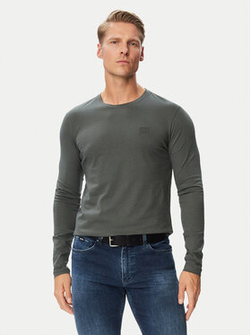 BOSS BOSS Longsleeve Tacks 50512111 Khakifarben Regular Fit