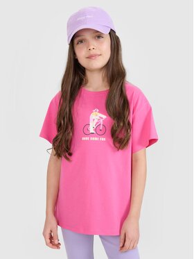 4F 4F T-Shirt 4FJRSS25TTSHF2645-54S Różowy Regular Fit
