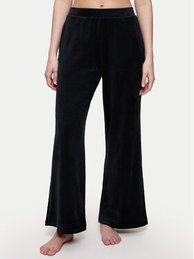 Triumph Triumph Spodnie piżamowe Sensual Velour 10225077 Czarny Wide Leg