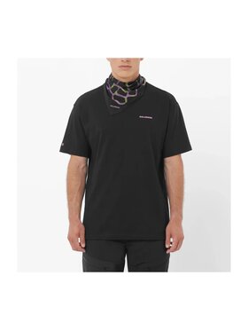 Salomon Salomon T-Shirt WILD RAYS GRAPHIC Czarny Regular Fit