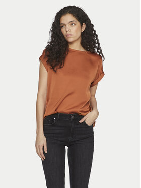 Vila Vila T-Shirt Ellette 14059563 Πορτοκαλί Regular Fit