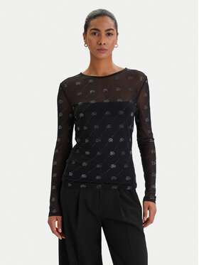KARL LAGERFELD KARL LAGERFELD Bluzka B1W17024 Czarny Slim Fit