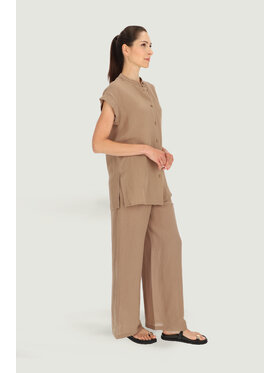 Deni Cler Milano Deni Cler Milano Koszula T-DC-1349-E2-20-71-1 Beżowy Loose Fit