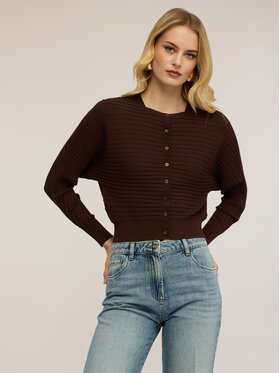 Motivi Motivi Sweter M077W003766N022 Brązowy Regular Fit