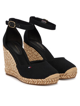 Tommy Hilfiger Tommy Hilfiger Espadrillid Flag High Wedge Espad Closed Toe FW0FW09225 Must