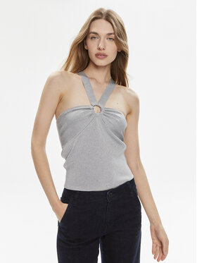 MICHAEL Michael Kors MICHAEL Michael Kors Top MS460W2AFB Srebrny Slim Fit