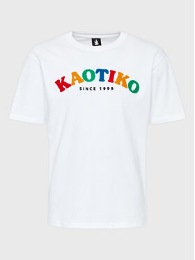 Kaotiko Kaotiko T-Shirt Yona AL004-01-G002 Weiß Relaxed Fit