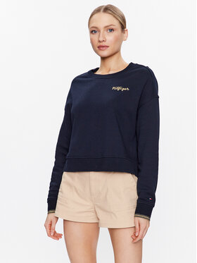 Tommy Hilfiger Tommy Hilfiger Majica dugih rukava WW0WW38773 Tamnoplava Relaxed Fit