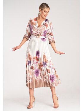 FIGL FIGL Sukienka koktajlowa M1138 Biały Feminine Fit