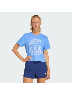 adidas adidas Koszulka techniczna 157353 Błękitny Loose Fit