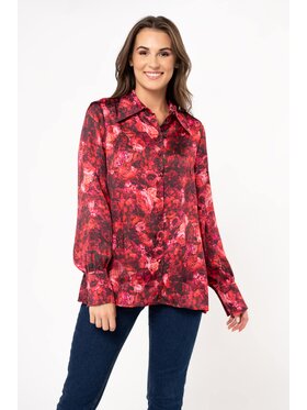 QUIOSQUE QUIOSQUE Bluzka TU BLOUSE Czerwony Regular Fit