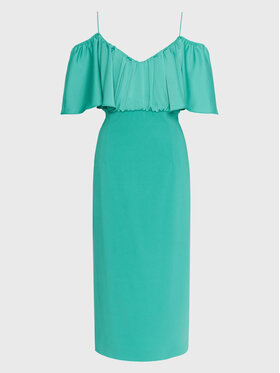 Pinko Pinko Koktel haljina La Carlota 100034 A0GI Zelena Regular Fit