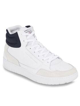 Tommy Hilfiger Tommy Hilfiger Snīkeri Th Basket Core Midcut Lth FM0FM04795 Balts