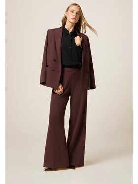 Oltre Oltre Pantaloni di tessuto P274J002362N036 Bordeaux Baggy Fit