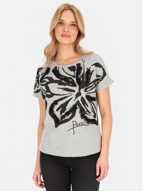Perso Perso T-Shirt TCE247000F Szary Regular Fit