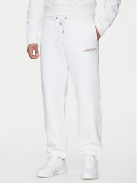 Guess Jeans Guess Jeans Teplákové kalhoty M4YB18 K9V31 Bílá Regular Fit