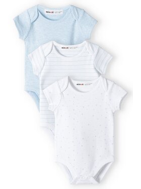 MINOTI MINOTI Komplet 3 par body dziecięcych 13babybasic 8 Niebieski Regular Fit