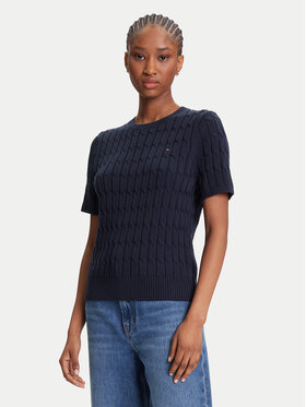 Tommy Hilfiger Tommy Hilfiger Džemperis WW0WW45656 Tumši zils Regular Fit