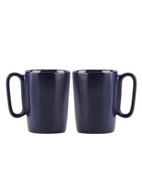 Vialli Design Vialli Design Komplet kubków 2 KUBKI CERAM.Z USZKIEM 250ML FUORI GRANAT.30046 Granatowy