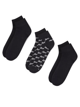 Reebok Reebok Zestaw 3 par niskich skarpet unisex CL FO Ankle Sock 3P GG6675 Czarny