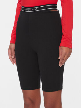 Tommy Jeans Tommy Jeans Cyklistické šortky DW0DW17319 Čierna Slim Fit