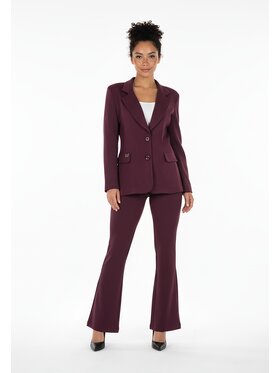 FIGL FIGL Komplet marynarka i spodnie materiałowe M1273 Bordowy Regular Fit