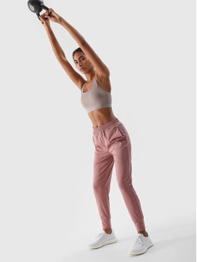 4F 4F Pantaloni da donna 4FWSS24TFTRF454-56S Rosa Regular Fit