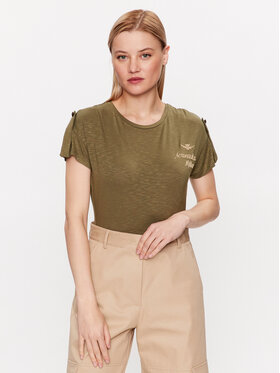 Aeronautica Militare Aeronautica Militare Majica 231TS2106DJ600 Zelena Regular Fit