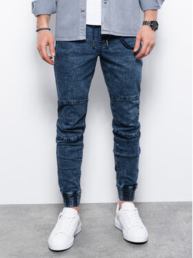 Ombre Ombre Jeansy P1056 Modrá Jogger Fit