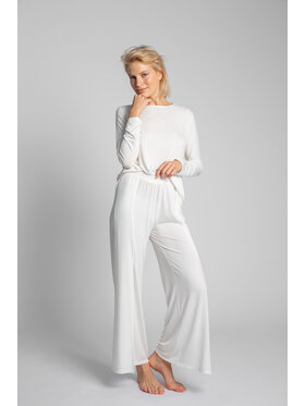 LaLupa LaLupa Pantalone del pigiama LA026 Bianco Comfortable Fit
