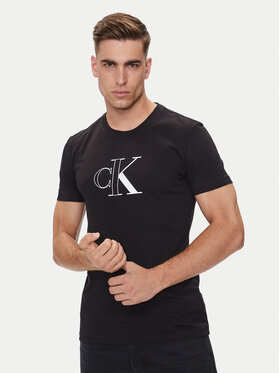 Calvin Klein Jeans Calvin Klein Jeans Tričko Outline Monologo J30J325678 Čierna Slim Fit