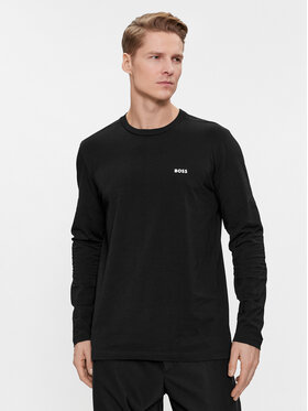 BOSS Boss Pikkade varrukatega T-särk 50506365 Must Regular Fit