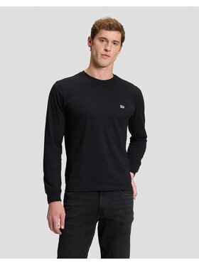 Lee Lee T-Shirt LS PATCH LOGO TEE Czarny Regular Fit